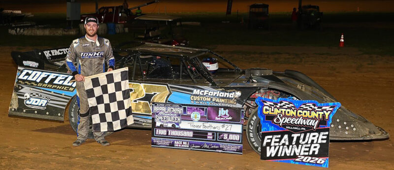 Feathers earns victory at Clinton County Speedway for Speedweek
